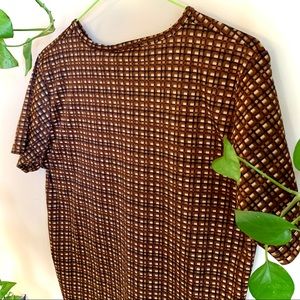 🟤🔵 Vintage Plaid Polyester Shirt 🔵🟤